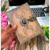 Handmade Triple Moon Leather Journal Book of Shadows Journal, Grimoire Journal