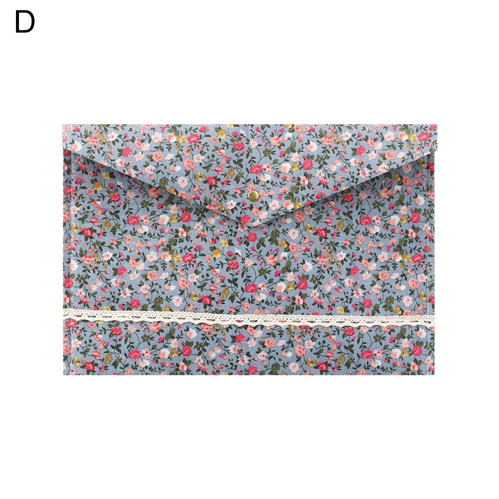 Portable Organizer Elegant Canvas Felt File Briefcase Floral Document Bag Paper Holder File Folder