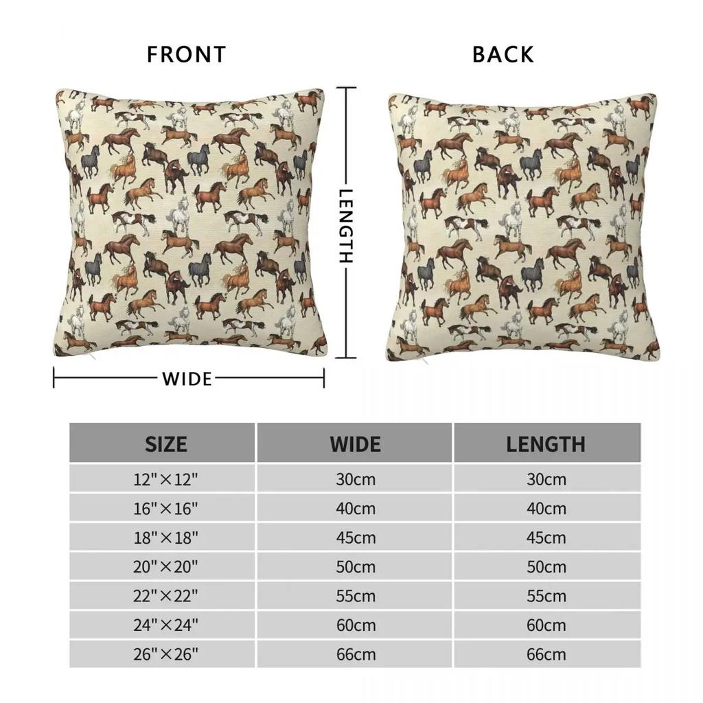 Sunset Horse Pattern Pillowcase Polyester Pillows Cover Cushion Comfort Throw Pillow Sofa Decorative Cushions Used for Bedroom