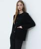 PLEATSMOOD Classic Pleated Tweed Pocket Jacket