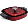 Сковорода-гриль чугунная Woll Iron 24x24 см, красная (624-2CI-010)