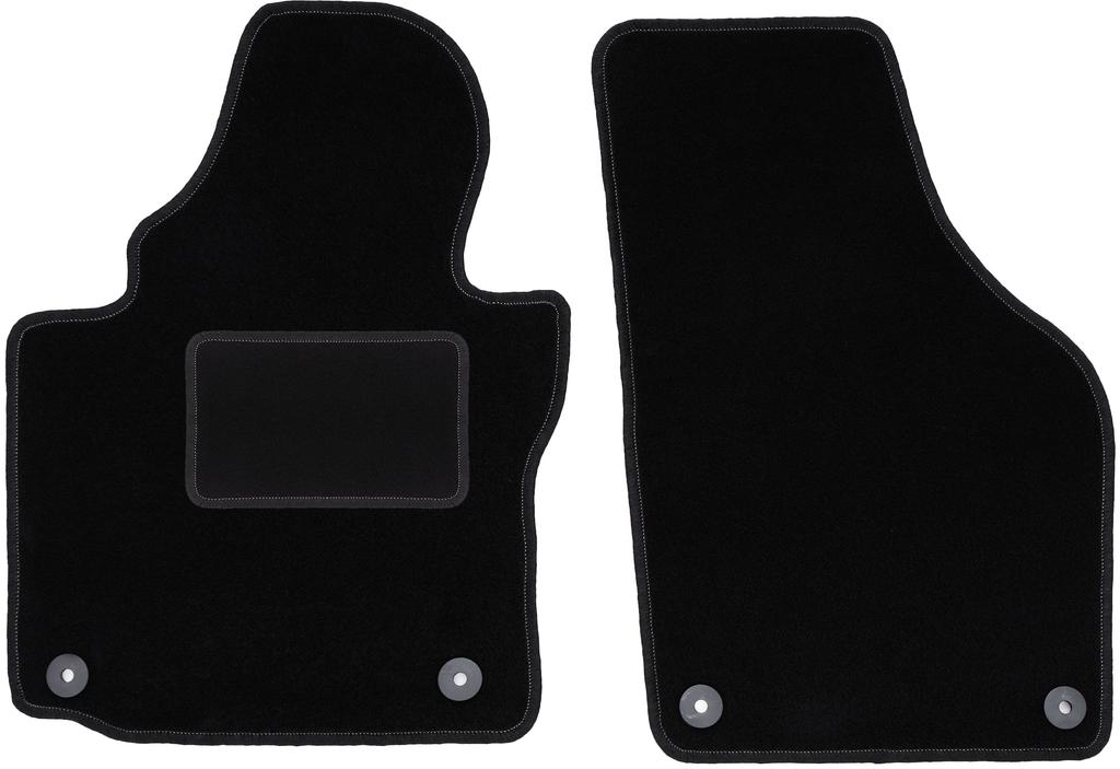 Front mats black for: Volkswagen Caddy 2K 2FL minivan (2013-)
