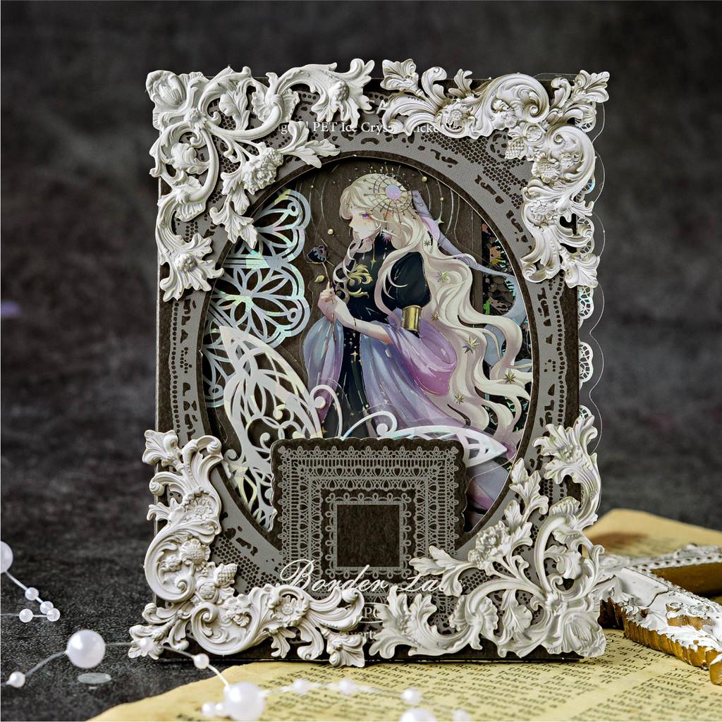 Journamm 20pcs/pack Cutout Lace Materials Decor Paper DIY Scrapbooking Collage Stationery Junk Journal Photo Album Decor Paper