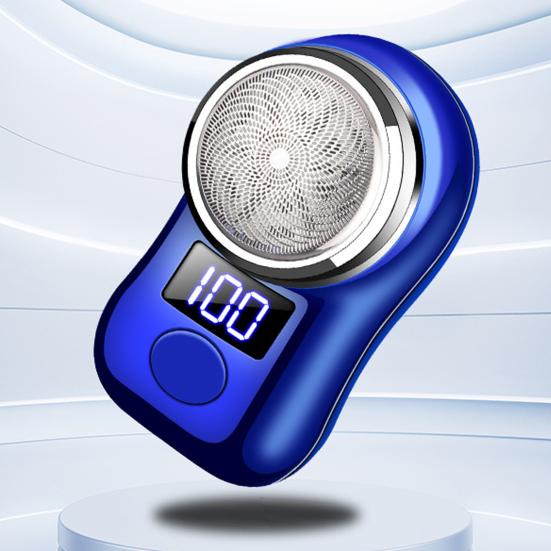 Портативная электробритва со светодиодным дисплеем батареи USB перезаряжаемая водонепроницаемая мини-путешествующая мужская роторная бритва беспроводной инструмент для удаления волос, триммер для бороды