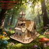 3D деревянный домик-пазл Сделай сам Миниатюрный набор Ручная работа Подарок Декор для дома Подарок на день рождения / День святого Валентина