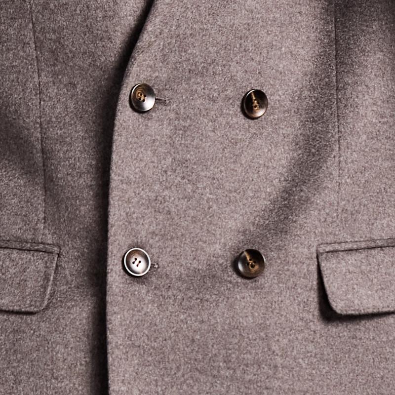 Antonio Men's Luxury Silk Cashmere Wool Blend Mid-Length Overcoat