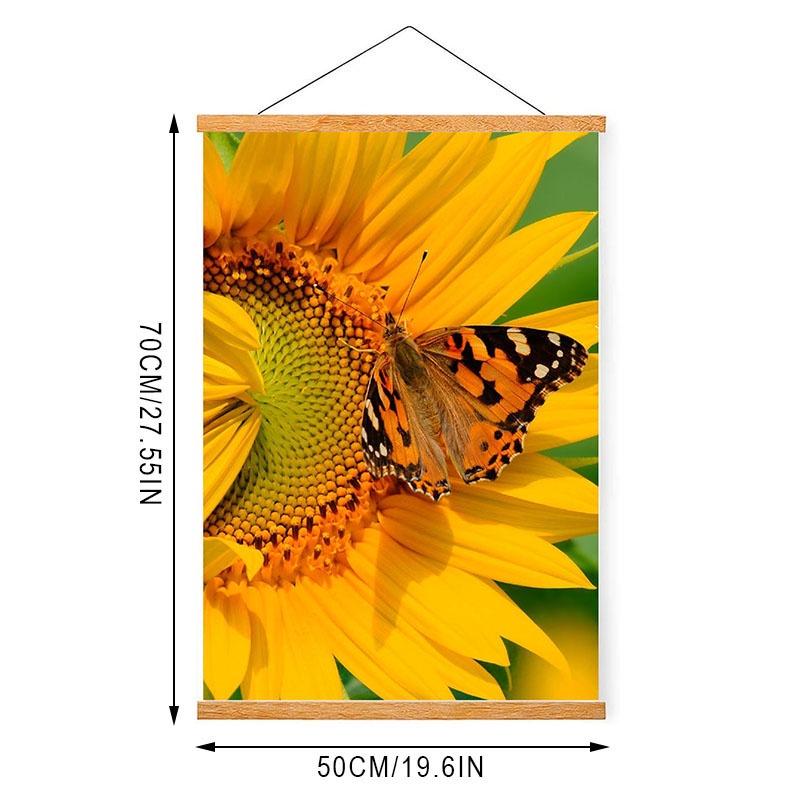 41 см/51 см магнитная вешалка для плакатов с подсолнухом, натуральная рамка, вешалка, рамка для живописи, фоторамка, настенная художественная рамка для рукоделия
