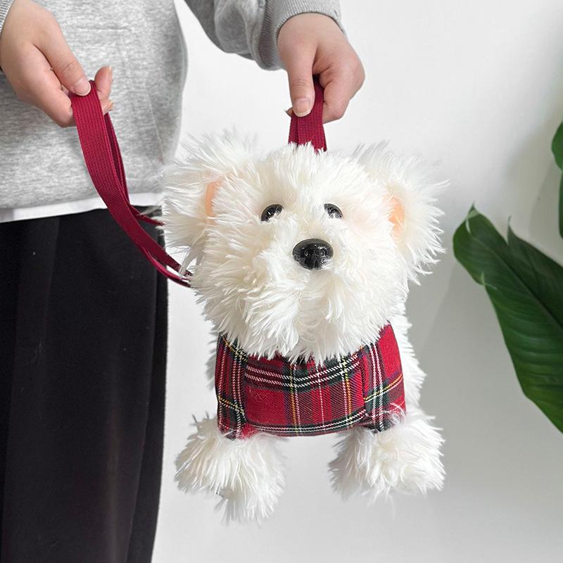 Сумка в том же стиле, что и у собак Вест-Хайленд, мультяшная сумка с изображением пушистого щенка, сумка для осенне-зимней куклы в виде белой башни
