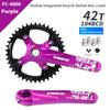 TANKE Crankset 170MM Bicycle Chainring Hollow Integrated Crankset 104 BCD Narrow Wide Bike MTB Crown  Square Hole Sprocket Crank