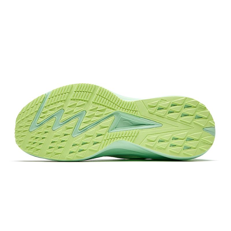 Anta Cushioned Slip-Resistant Breathable Lightweight Height Increasing Low-Top Casual Running Shoes Women's White Green Sneakers 922525505-1