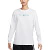Sportswear Printed Loose Fit Crew Neck Long Sleeve T-Shirt Women Tops White FZ3489-100
