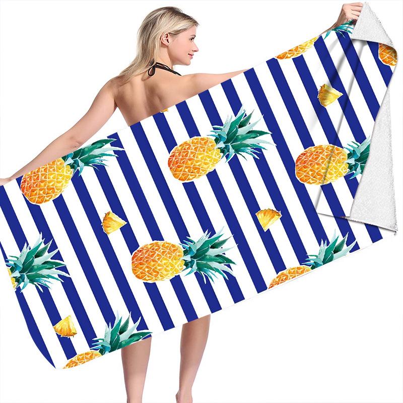 Customizable Quick-Dry Double-Sided Velvet Beach and Bath Towel