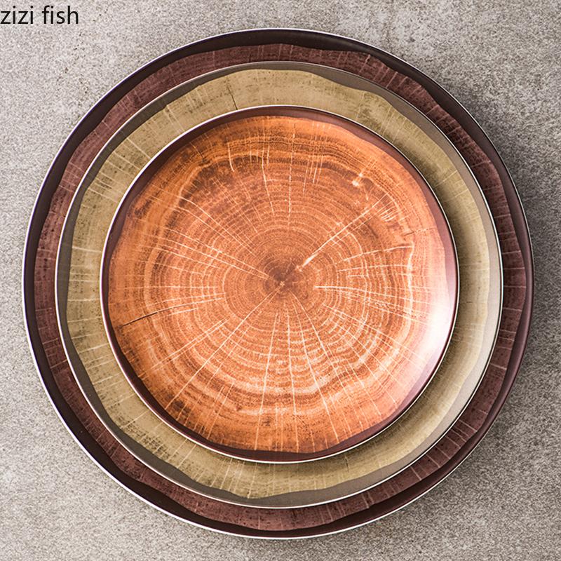 Ретро-печь Изменения Керамическая мелкая тарелка Ресторанная десертная тарелка Салатная тарелка Тарелки для стейков Демонстрационные тарелки для молекулярной кухни