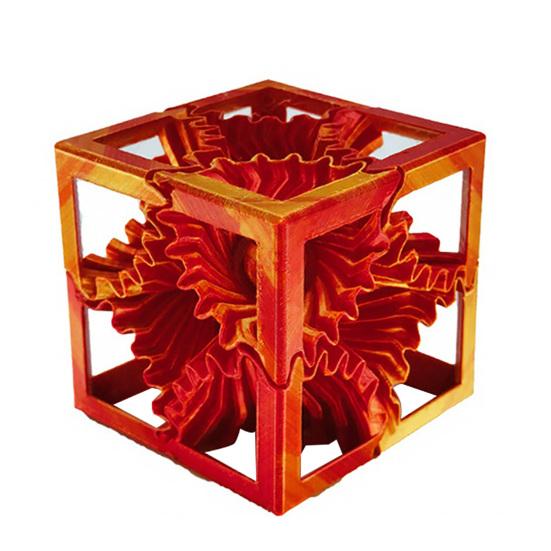 3D-печатный куб с шестернями, снятие тревоги и стресса, вращающийся шестеренчатый квадратный блок, дорожная портативная вращающаяся шестеренчатая кубическая сенсорная игрушка