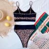 High Waisted Bikinis For Women Swimsuit Female Patchwork Swimwear For Women Bathing Suit Push Up Bikini Set LeopardSwimming Suit