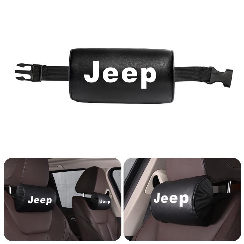 Car Seat Headrest Waist Pillow Head Neck Lumbar Support For Jeep Renegade Wrangler JL JK Gladiator Grand Patriot Willys Liberty