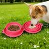 Dog Bowls Foldable Leak Proof Containers Dog Food And Water Bowl Set For Small Medium Pet Car Hiking Camping Indoor Outdoor