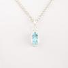 Sky Blue Topaz Gemstone 925 Sterling Silver Jewelry Handmade Women Pendant 1.2" PP-59-2
