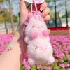 Sakura Season Cat Bear Rabbit Animal Plush Keychain With Hanging Strap For Bag Decor
