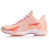 Кроссовки Li Ning Attack 3 из искусственной кожи с амортизацией, нескользящие, дышащие, с низким верхом, для бадминтона, женские, оранжевые, розовые, AYAQ012-2
