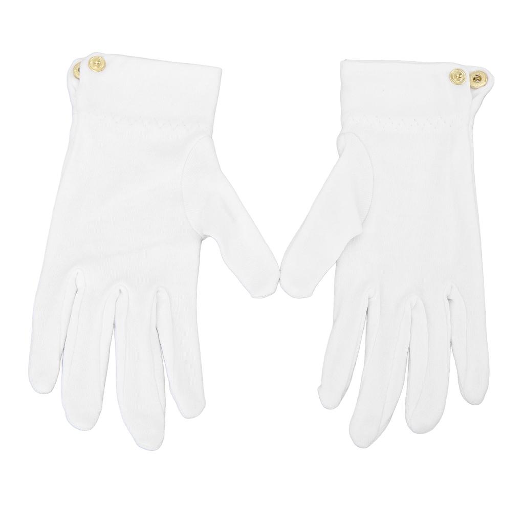 2 шт. Бильярдные перчатки Соревновательные перчатки рефери Профессиональные белые перчатки с манжетой на кнопке Полиэстер Хлопок