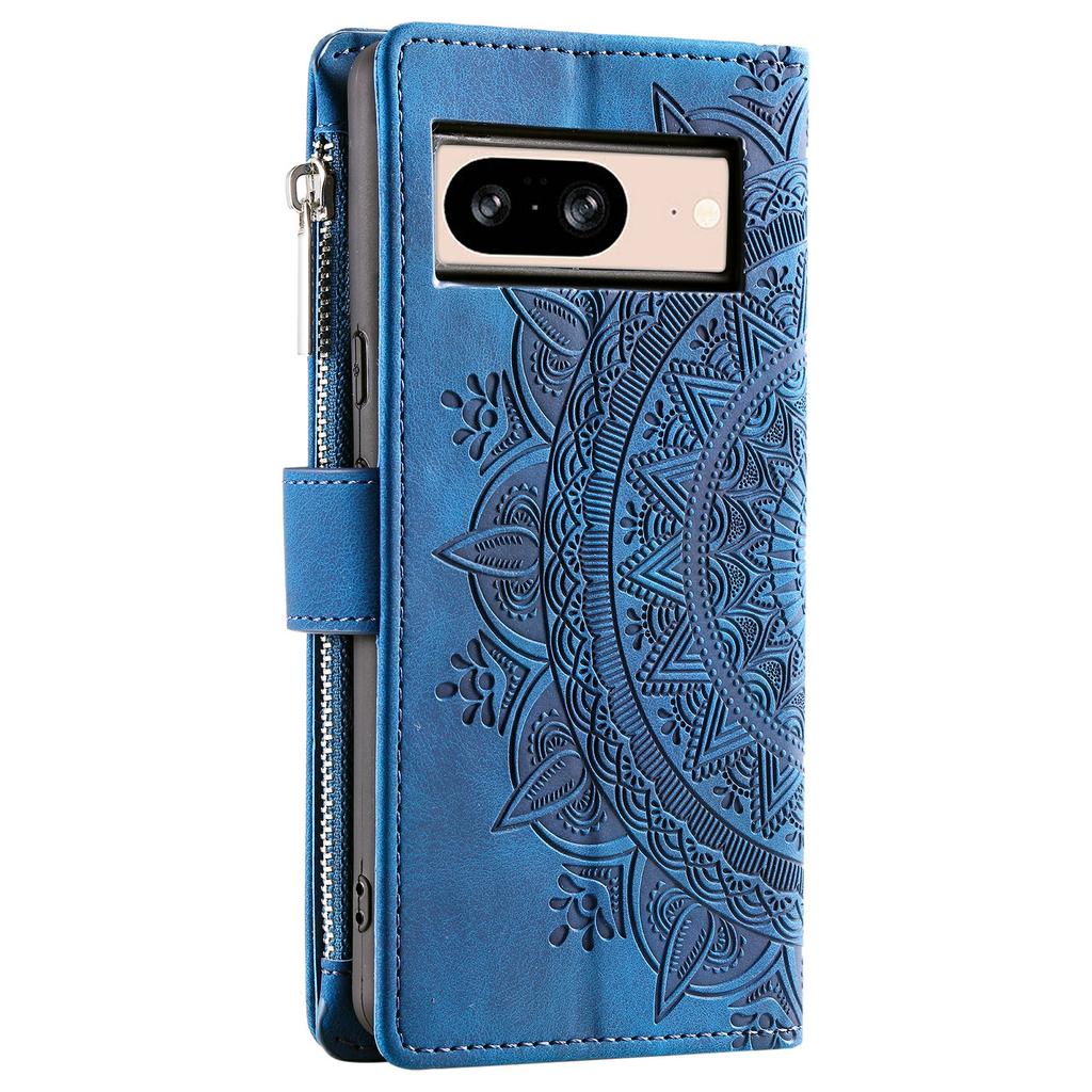 For Google Pixel 9/Pixel 9 Pro PU Leather Case Mandala Flower Pattern Phone Cover Wallet