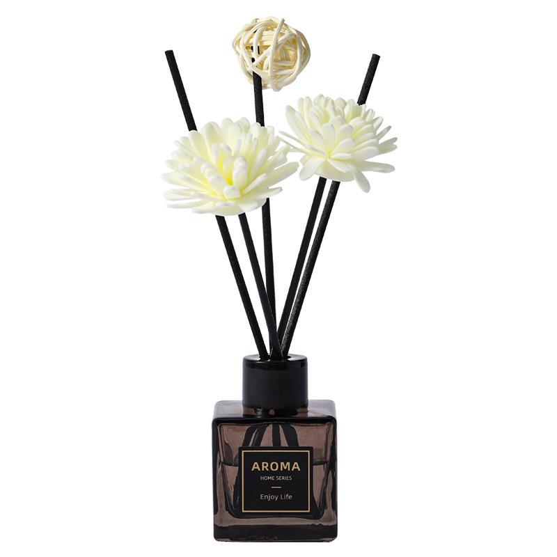 Маленький серый квадратный безпламенный диффузор для эфирных масел - Элегантный домашний ароматизатор для длительного освежения и устранения запахов