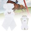 3PCS Combed Cotton White Adults Children Horse Riding Collar Flower Necktie Brooch Equestrian AccessoryButterfly Free