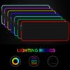 RGB Gaming Mouse Pad LED Luminous Xxl Anti-slip Colorful Lights RGB Large Gaming Mouse Pad Mat for Computers Keyboard Mouse-pad