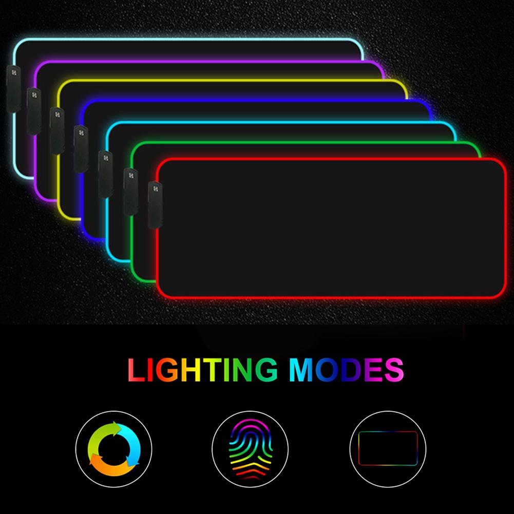 RGB Gaming Mouse Pad LED Luminous Xxl Anti-slip Colorful Lights RGB Large Gaming Mouse Pad Mat for Computers Keyboard Mouse-pad