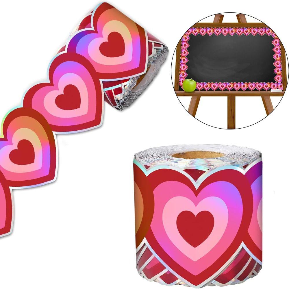 10m Heart-Shaped Sticker Heart-Shaped Self-Adhesive Sticker Decorative Labels Bulletin Board