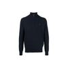 Polo Solid Color Stand Collar Half Zip Slim Fit Long Sleeve Sweater Men Sweater Blue 710932304-001