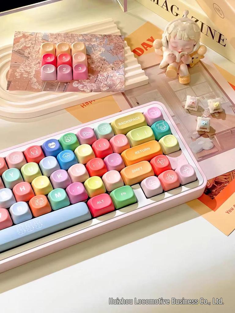 MOA Profile Gummy Bear PBT Двухцветная Сублимационная Непрозрачная Кастомная Клавиша для Механических Клавиатур
