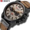 CURREN Новые мужские часы CURREN, лучший бренд класса люкс, мужские кварцевые наручные часы, мужские кожаные часы в стиле милитари, спортивные часы с датой, Relogio Masculino