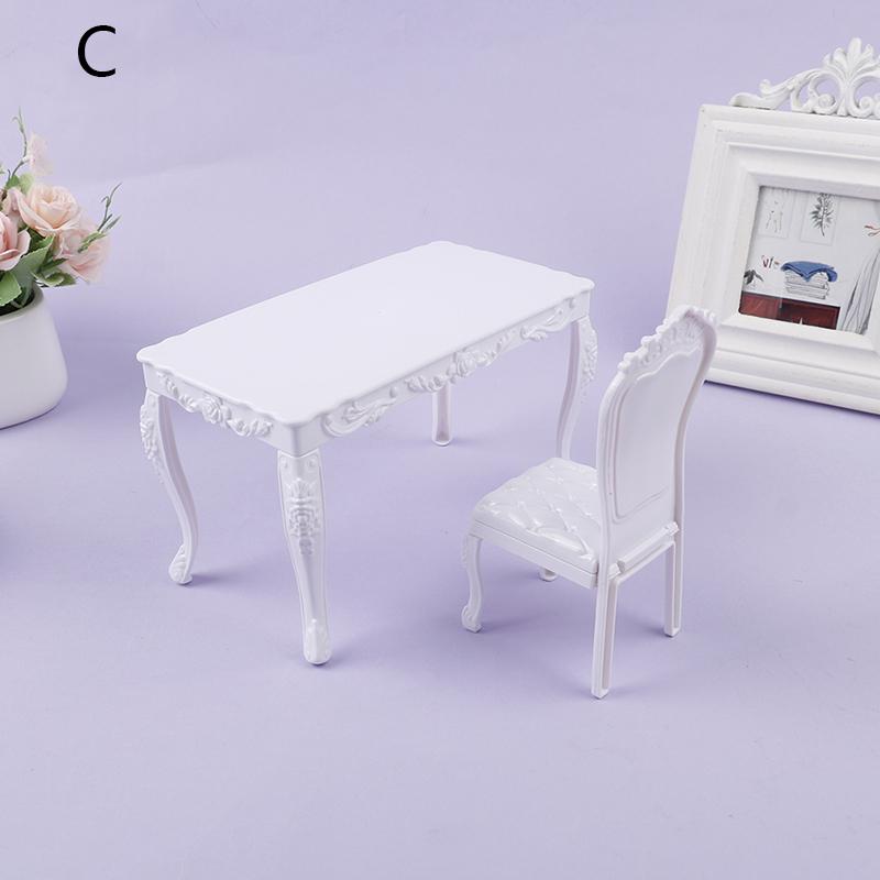 Кукольный Дом 1:6 Кухонная мебель Обеденный стол Стул Компьютерный офисный стол Стул