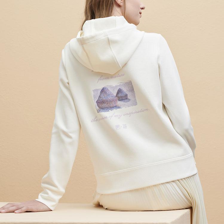 Fila Худи с логотипом в виде печатных букв серии Heritage Женская толстовка Керамически-белый F11W348202RIV