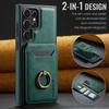 Кожаный чехол для телефона Magsafe для Samsung Galaxy S26 S24 S23 S25 Ultra S26 Plus FE С подставкой Магнитная крышка с держателем для карт LK1