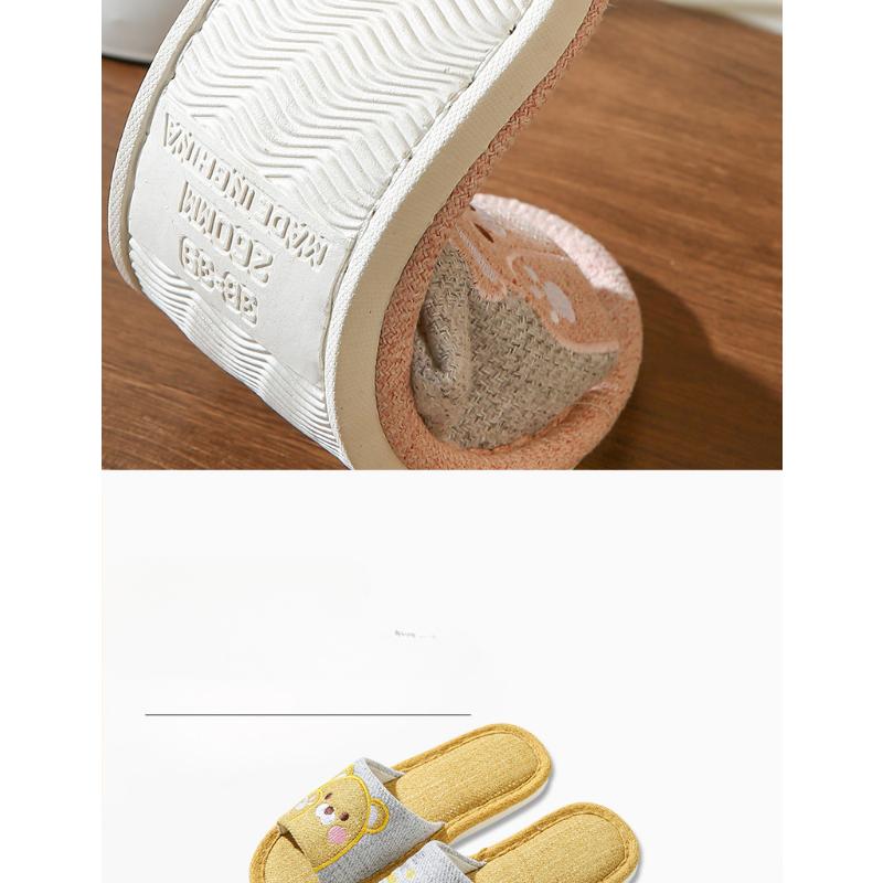 Льняные тканевые тапочки, женские летние домашние тапочки для пар, домашние деревянные напольные тапочки из хлопка и льна с мягкой подошвой, носимые тапочки