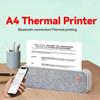 Беспроводное Bluetooth-соединение Портативное мобильное устройство для печати формата A4 Мини-термопринтер без чернил Портативный принтер для бумаги формата A4