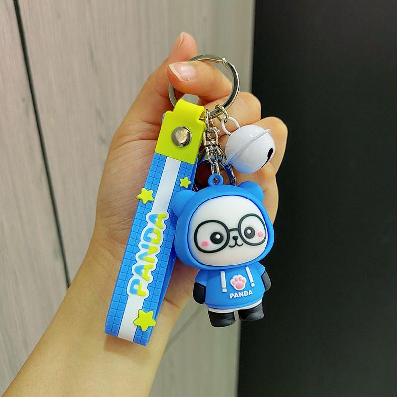 Очаровательный мультяшный брелок-худи панда милый силиконовый брелок модный подарок