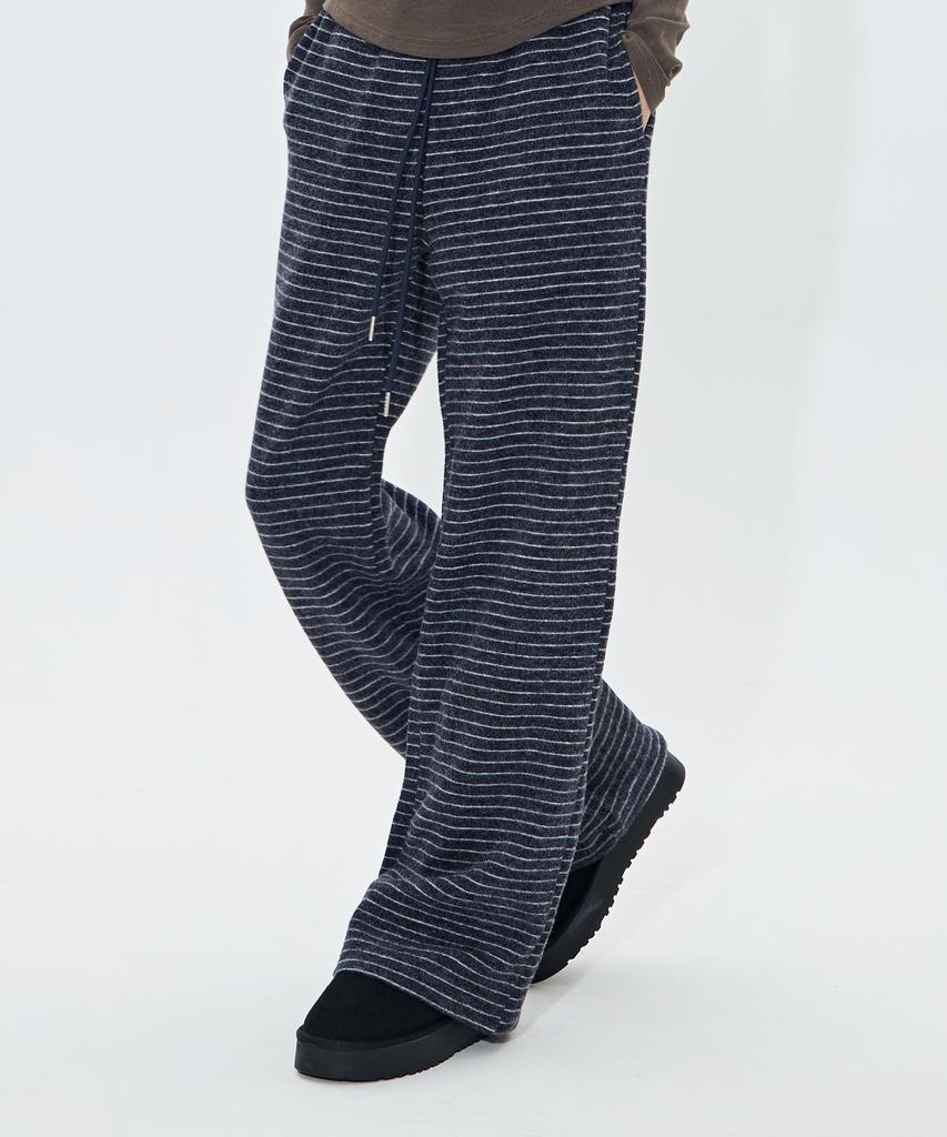 MOAA Fuzzy Stripe Pants (Navy)