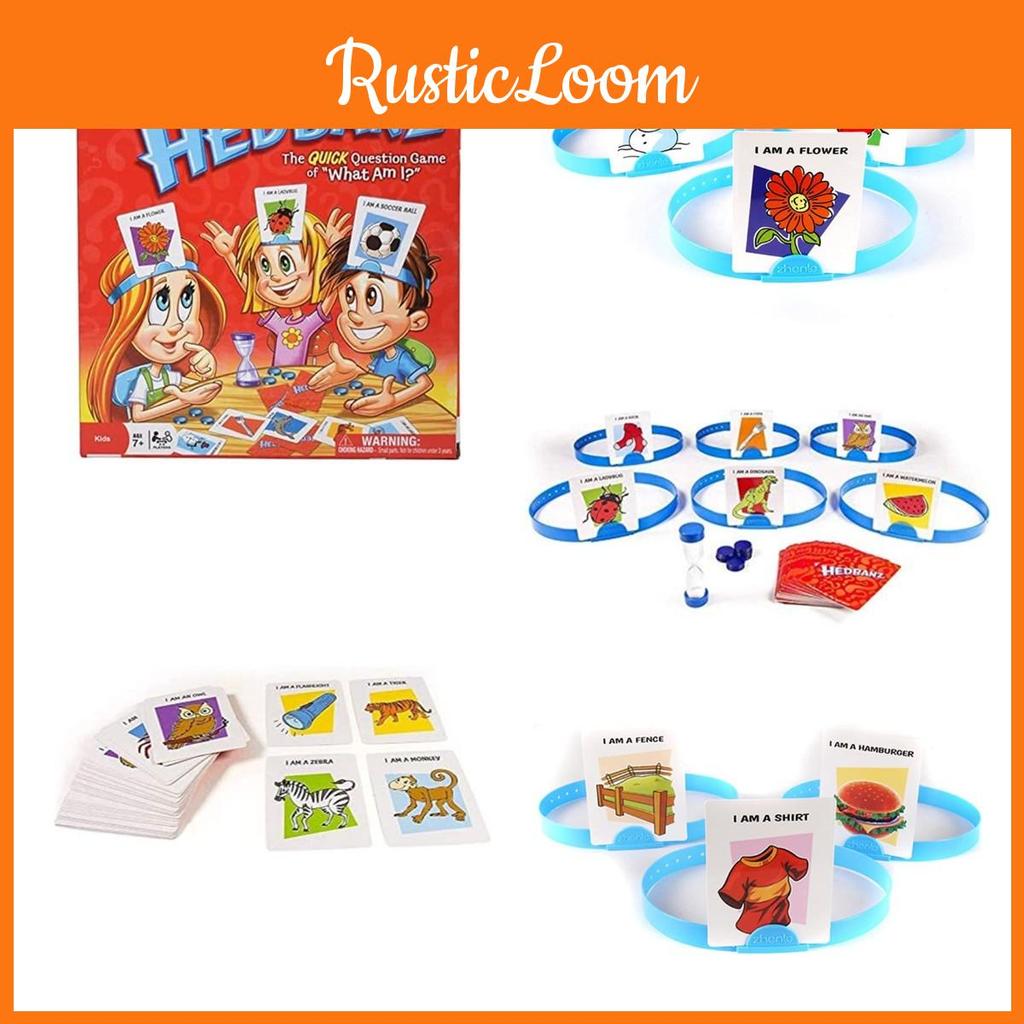 Hedbanz Game What Am I? Guessing Card Game For 2-6 Players