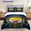 Manchester City Football Club Emblem Three-piece set (1 * duvet cover + 2 * pillowcase, without core) 2DFlat Soft and comfortable Bedding set