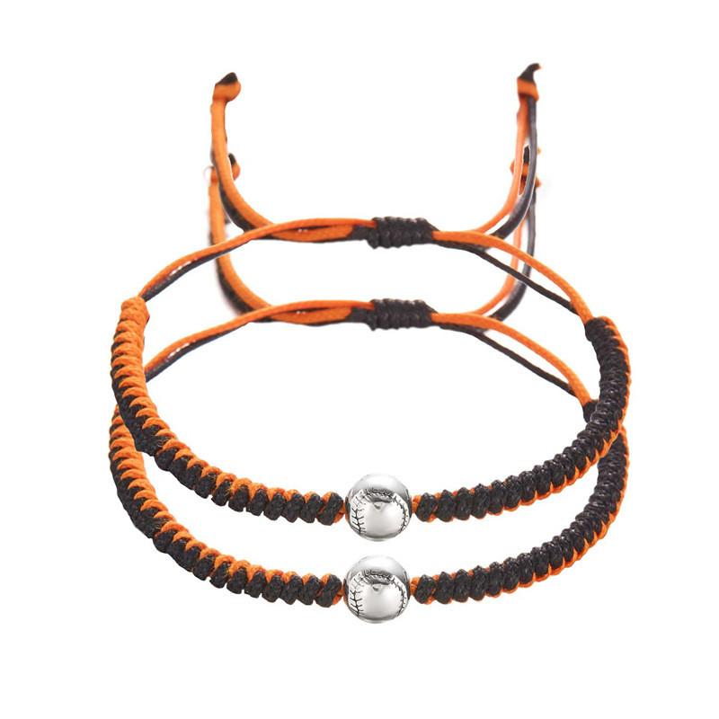 Color Blocking Handmade Adjustable Woven Cord Bracelets With Resin Beads For Womens Gift