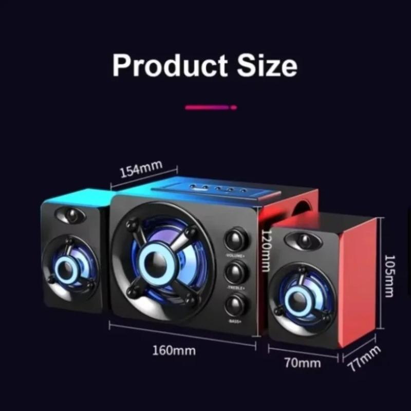 Обновление HIFI 3D Стерео Динамиков со Светодиодной Подсветкой AUX USB Проводные Беспроводные Bluetooth 5.0 Аудио Домашний Кинотеатр Объемный Звук Саундбар ТВ