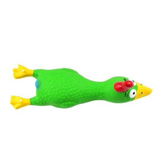 Латексная игрушка-курица для собак со звуком, избавляющая от скуки, игрушка для чистки зубов, молярная игрушка, устойчивая к укусам, забавная пищащая игрушка-курица для собак, жевательная игрушка