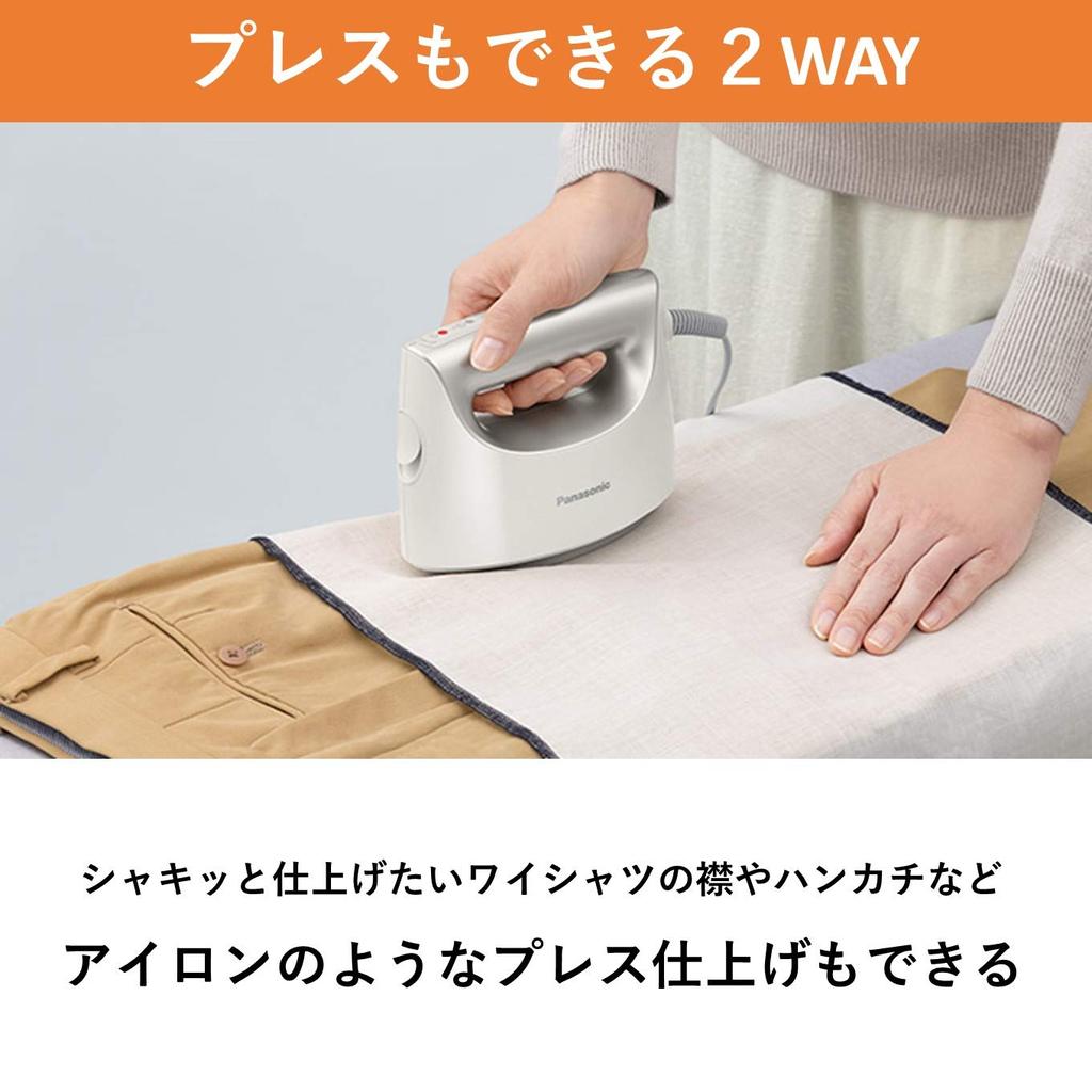 Panasonic Отпариватель для одежды Паровой утюг Большая вместимость Паровая модель Подъем за 23 секунды Цвет слоновой кости 360° NI-CFS760-C
