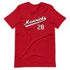 Майка-футболка красная Portland Mavericks Baseball с коротким рукавом, унисекс