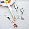 Animal Cartoon Cute Fork Stainless Steel Children Spoon Fork Children Kids Cutlery Set Tableware Dinnerware Supplies Gift
