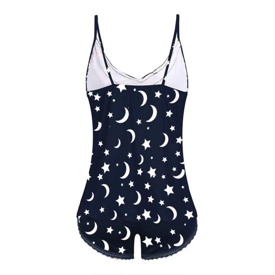 2 шт./комплект, женская пижама, костюм с V-образным вырезом, без рукавов, кружевной бант, жилет для спальни, одежда для сна, эластичная резинка на талии, мини-шорты, домашняя одежда, комплект одежды для отдыха